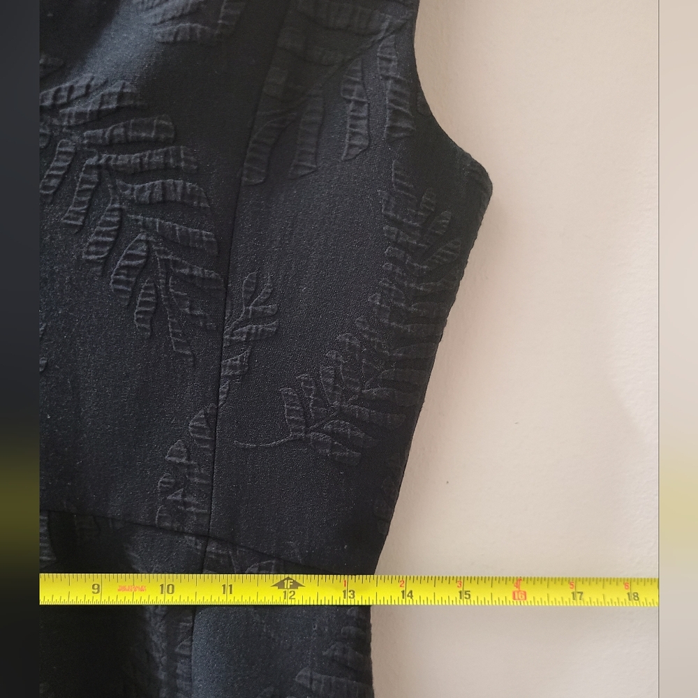 Lilly Pulitzer Sabeen Sleeveless Dress in Black Onyx Fern Pucker Jacquard Sz 4 - Picture 15 of 16